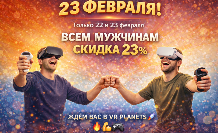 23 февраля — повод устроить настоящий мужской VR-день!