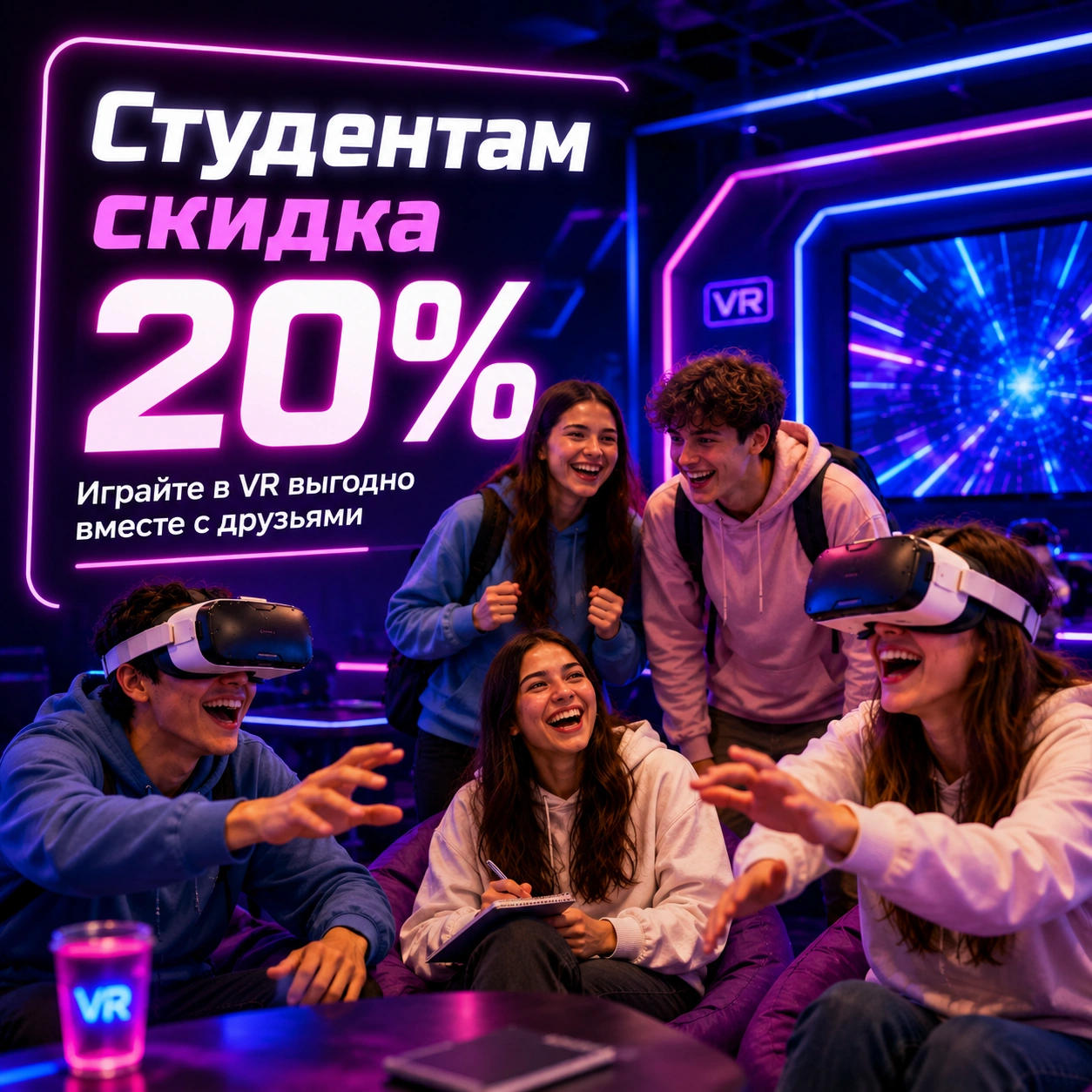 Студентам скидка 20%